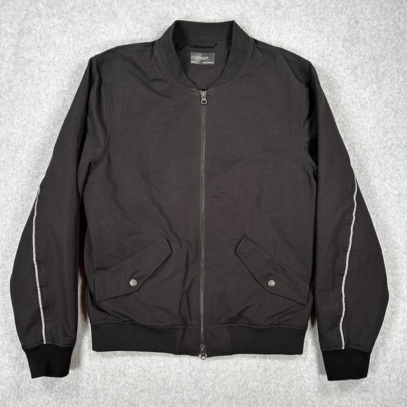 Proof Jacket Mens Medium Bomber Flint and Tinder Snap Pockets Reflective‎ Trim
